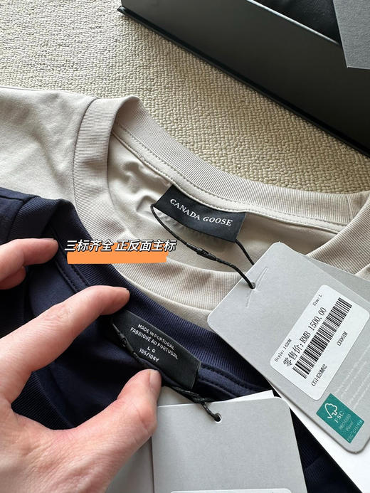 鹅。圆领衫。一盒两件。 黑色白色/1盒。  灰色蓝色/1盒 商品图10