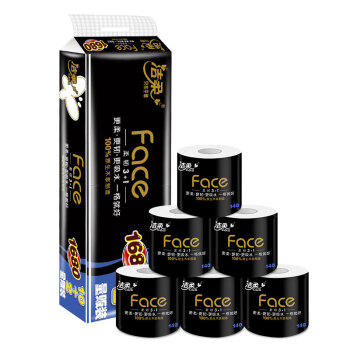 洁柔有芯卷纸 黑Face加厚4层140克*12卷耐用厕纸卫生纸卷筒纸纸巾整箱 商品图1