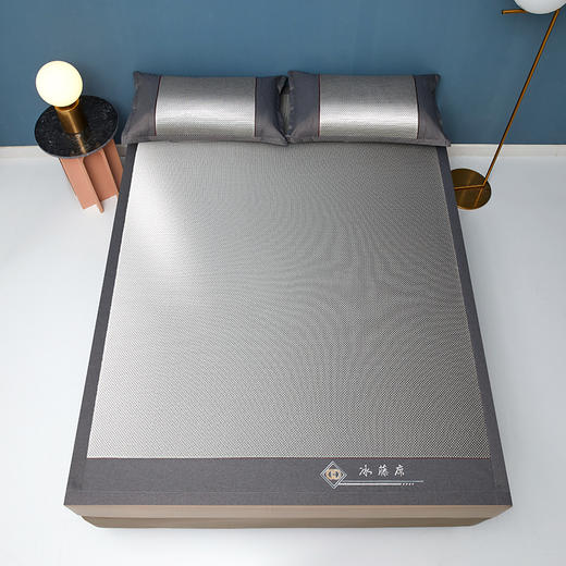 【多样屋专柜】雅鹿刺绣冰藤席三件套 （花色：灰）180*200cm 商品图0