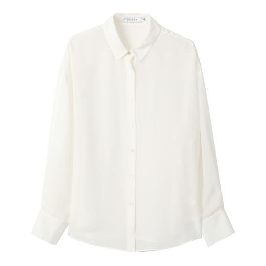 玳莎真丝雪纺衬衫女2025年夏季新款轻薄透气宽松100%桑蚕丝上衣 FB31306 商品图4