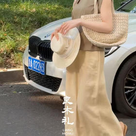 【不退不换】汗麻开衩半裙（33025320）