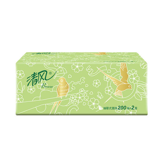 清风 柔韧纯品抽纸200抽(400张)*20包 BRM400-20A 商品图2