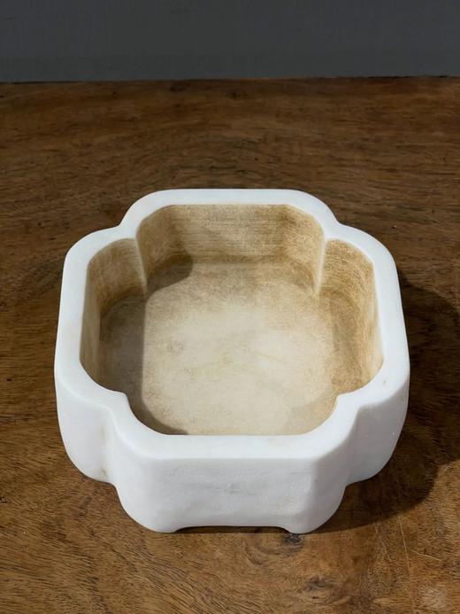 汉白玉倭角菖蒲盆，顺丰包邮 商品图0