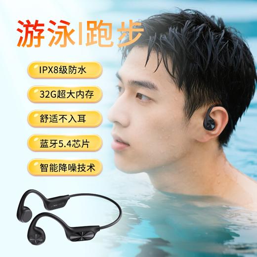 【专业游泳耳机 IPX8级防水 32G大内存】sayrelances塞尔兰斯 B30X真·骨传导蓝牙5.4运动耳机（前 500单赠收纳袋+一副耳塞） 商品图0