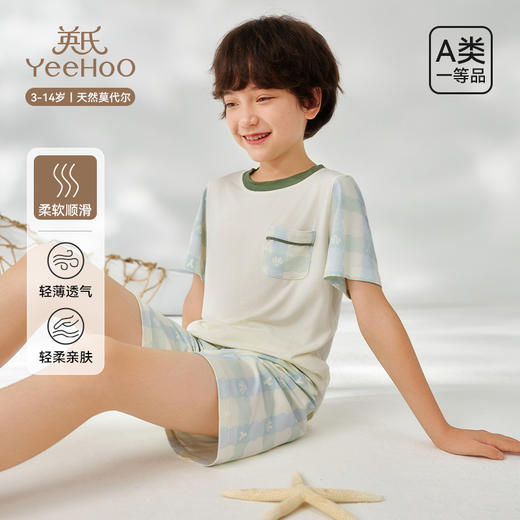 【英氏YeeHoO】清凉家居系列 男女童纯棉家居服睡衣&睡裙 商品图3