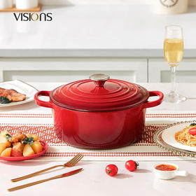 【自营】 康宁 悦厨珐琅锅 聚热保温 一锅多用 煎炒炖炸烤 4L/礼盒装