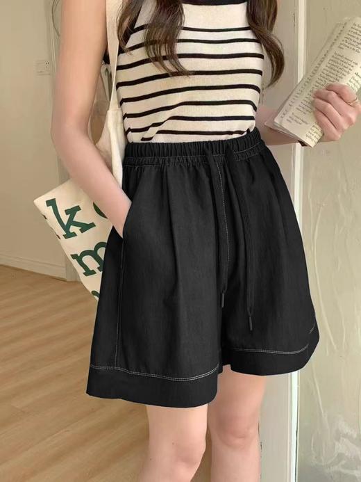 【YW】无忧购“清仓大促”韩系复古简约百搭A字阔腿休闲短裤8027# 商品图1
