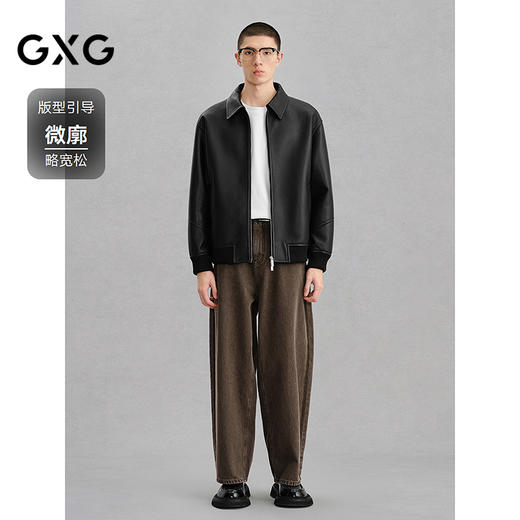 GXG男装   行政真皮皮衣夹克男外套   冬季热卖G24X124008 商品图1
