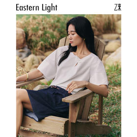 Eastern Light/乙来【美国匹马棉】法式衬衫夏季透气舒适短袖T恤