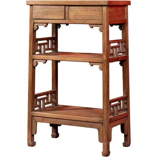 清	黄花梨带屉双层架格 商品图5