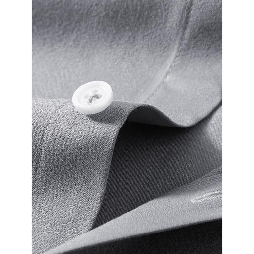 GXG男装 灰蓝色基础通勤简约免烫长袖衬衫24年秋季热卖G24X033011 商品图3