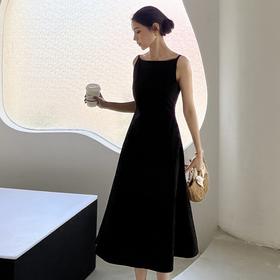 ‼️TB爆款6000+好评【LONGNVFAIR一字肩法式连衣裙】 赫本风优雅复古 职场斩男气质小黑裙