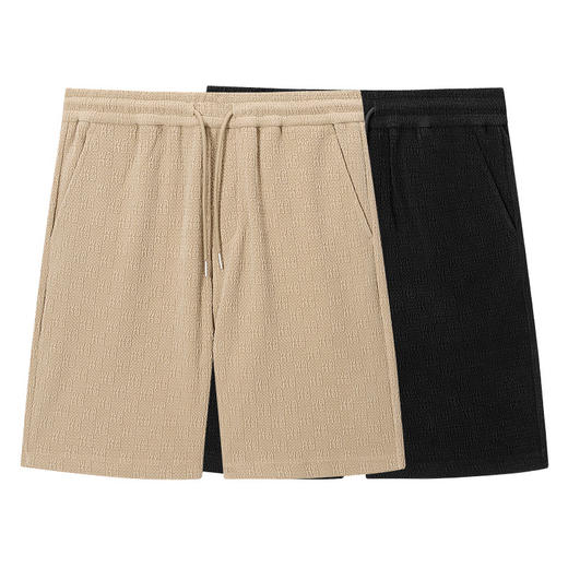 GXG男装 老花满印压花设计五分裤通勤休闲男士短裤 2025春季热卖 商品图4