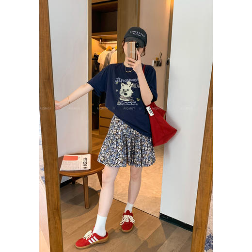 2025新款时尚复古高腰碎花半身裙女！夏季新款显瘦A字中裙！ 商品图4