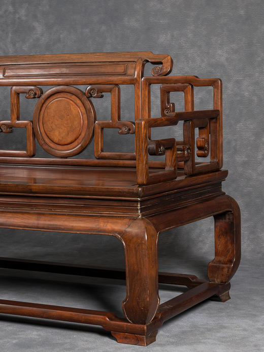 清	红木攒接拐子纹带托泥宝座 商品图4