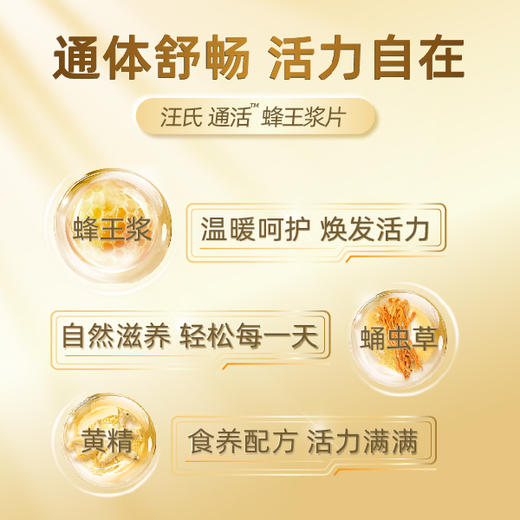 【一盒10包】汪氏通活王浆片独立便携高蛋白食养配方 商品图1