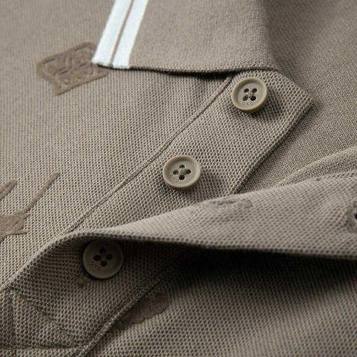 GXG男装  暗纹满印polo短袖男士潮流休闲翻领短袖保罗衫 
  夏季热卖 商品图3