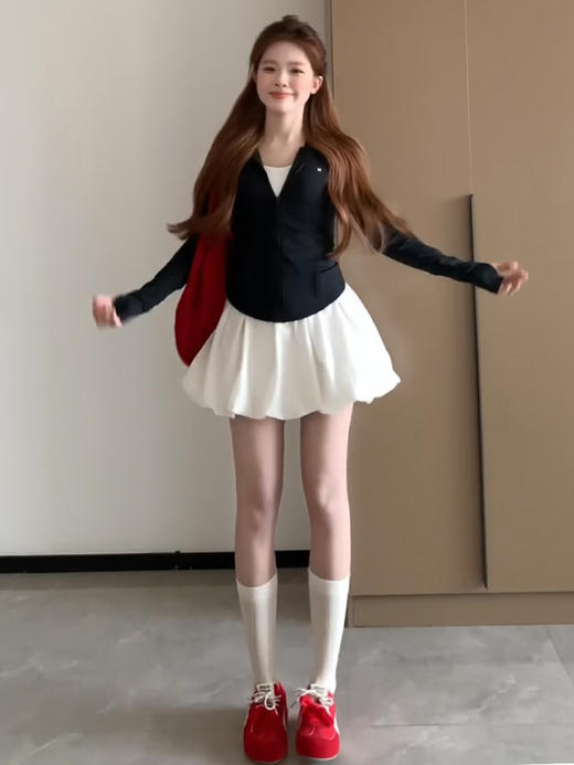 【花苞短裙，温柔百搭风满满~】白色花苞短裤女 夏季新款高腰花苞裙子 法式气质百搭蓬蓬半身裙-QQ 商品图3