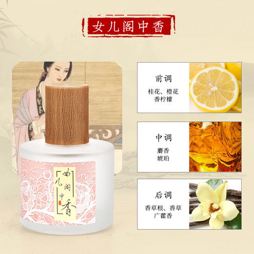 （2月10号-2月28号停发）鹅梨帐中香【以古香制法】国潮香水 小众古风香水 不撞香 50ml（拍1发3瓶，香味任选） 商品图2