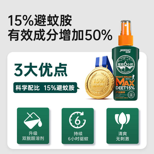 家德宝驱蚊液100ML（15%避蚊胺） 商品图7