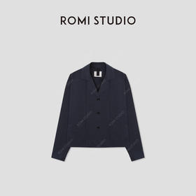 ROMI STUDIO 汉麻棉混纺多裁片拼接复古做旧西装外套 RWCRWY2946
