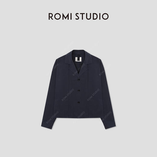 ROMI STUDIO 汉麻棉混纺多裁片拼接复古做旧西装外套 RWCRWY2946 商品图0