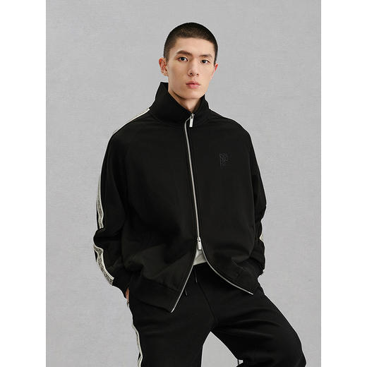 GXG男装  双色纯色经典开襟卫衣男24年冬季热卖G24X314041 商品图3