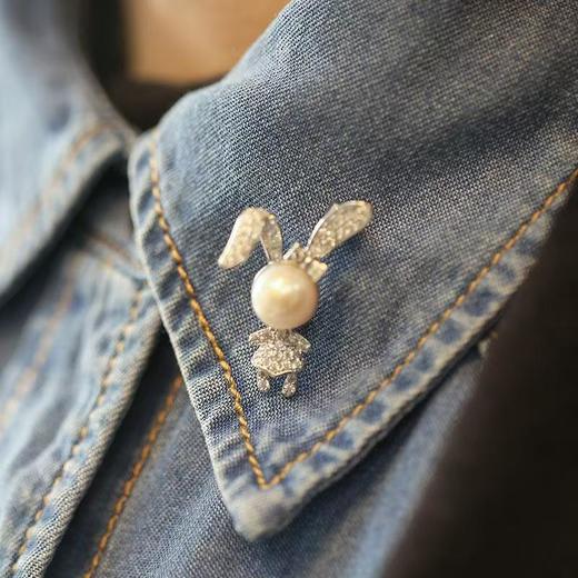 【618特惠套装】珀光浮匣珍珠耳钉胸针三件套，拍下不退不换！ 商品图4