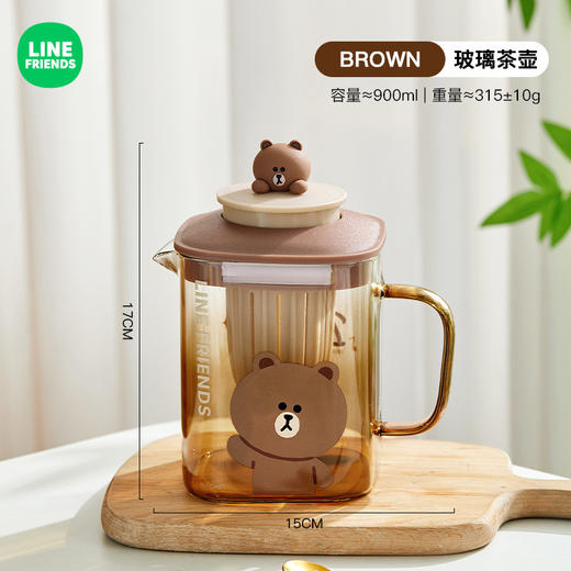 【忙里偷闲喝一杯，让生活张弛有度~】布朗熊冷水壶 耐高温家用凉水壶 玻璃高级感水杯套装 饮料花茶冷泡壶-QQ 商品图11