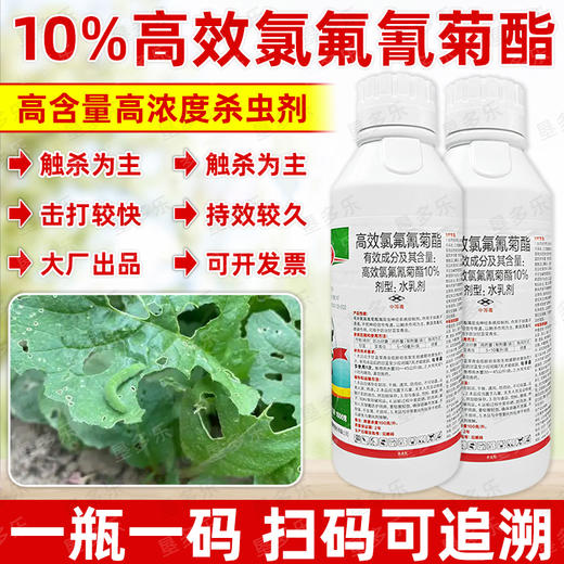 10%高效氯氟氰菊酯蚜虫玉米螟菜青虫专用广谱杀虫剂功夫菊酯农用 商品图2