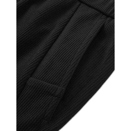 GXG男装 黑色针织直筒西裤宽松休闲裤 24年秋G24X023095 商品图3