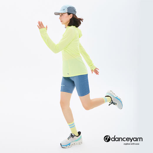 徒步中国danceyarn A2夏季轻量中筒美丽诺羊毛运动跑步袜透气定向缓震 商品图7