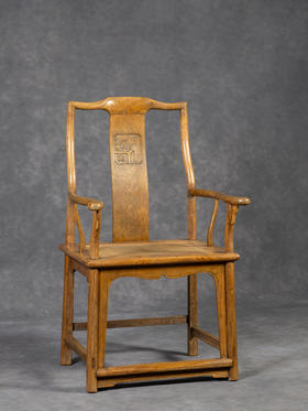 清	黄花梨清供图二出头官帽椅