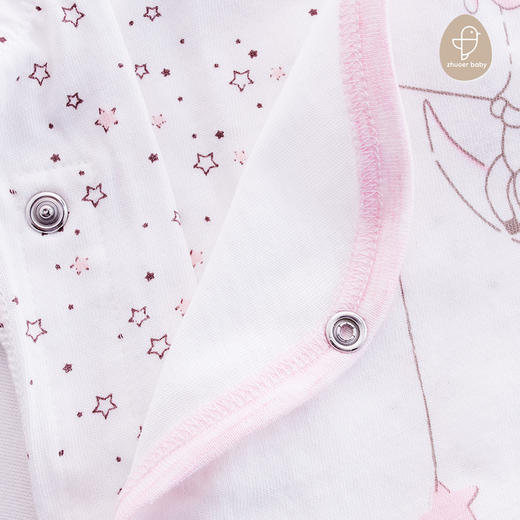 【无袖包屁哈衣】卓儿夏季女宝婴幼儿薄款包屁衣 初生宝宝背心连体三角哈衣纯棉 商品图4