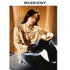 MAXRIENY高级气质感复古优雅卡其色上衣2025春款压褶设计感外套(货号:MS86JA025) 商品缩略图3