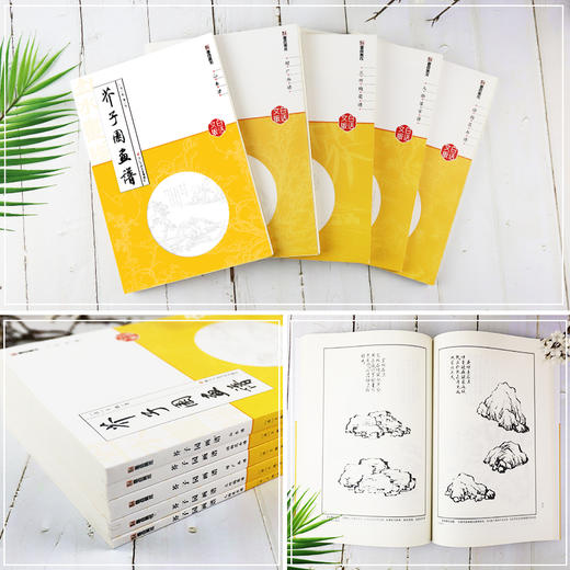 芥子园画谱全集精装版 画传白话文精装正版包邮人民美术出版社芥子园王概著巢勋临本山水花鸟人物工笔画技法国画入门基础教程 商品图3