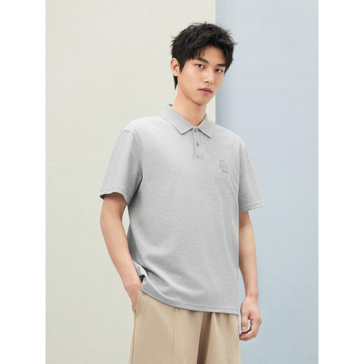 25夏季细品GXG男装双色绣花标装饰休闲百搭轻商务短袖POLO衫 商品图4