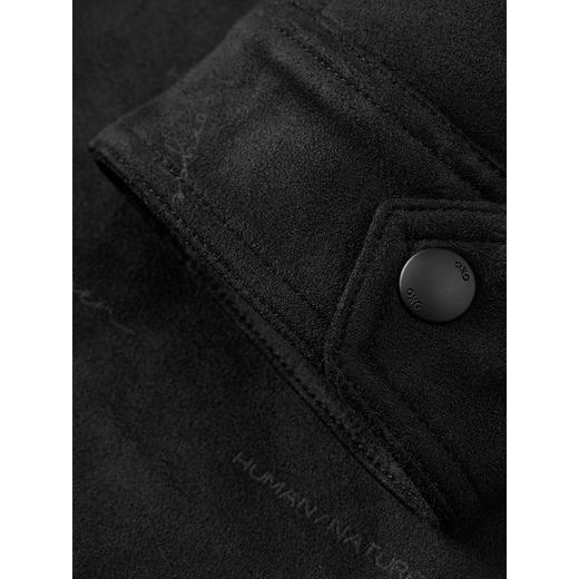 GXG男装 黑色仿羊羔毛户外口袋设计保暖夹克外套 2024冬季热卖 商品图4