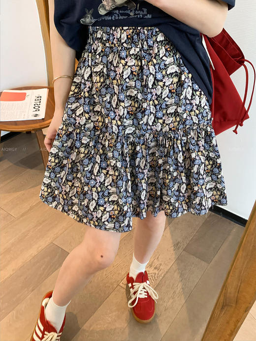 2025新款时尚复古高腰碎花半身裙女！夏季新款显瘦A字中裙！ 商品图5