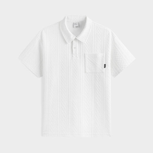GXG男装 满印提花肌理polo衫男 时尚潮流短袖polo夏季热卖G24X242034 商品图4
