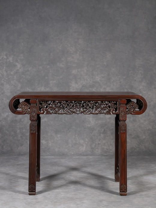 清	红木透雕梅花纹琴桌 商品图1