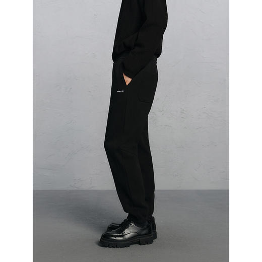 GXG男装  黑色运动裤休闲束脚裤通勤男 24年冬G24X024105 商品图3