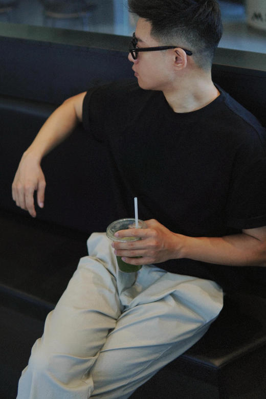 官网399！爱家男士轻享系列60S双纱莫代尔短袖上衣 原纱凉感百搭圆领休闲T恤运动家居 商品图8