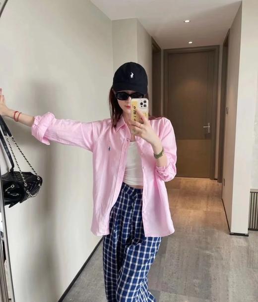 【高品质私服】【RL粉色宽松亚麻衬衫】100%优质亚麻，宽松H版型，适合各种身材G1430-CC【无标出货 介意慎拍】 商品图0