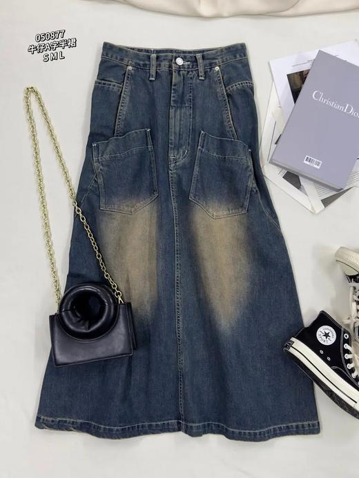33GAF050877#牛仔A字半裙 商品图0