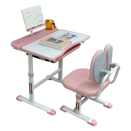【孩子成长好伙伴】📚可调节学习桌椅，矫正坐姿+护眼灯💡让学习更高效！新品家用调节式儿童学习桌椅 看书写作课桌椅多功能坐姿矫正学习桌 商品图3