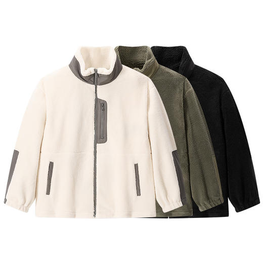 GXG男装 多色仿羊羔毛户外口袋设计保暖夹克外套 商品图4