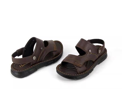 豪行夏季新款15255632真皮男士凉鞋软底防滑鞋托两用透气沙滩凉鞋 商品图3