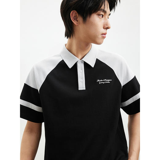 2025年夏季热卖GXG男士polo撞色拼接含棉男士polo衫 商品图3