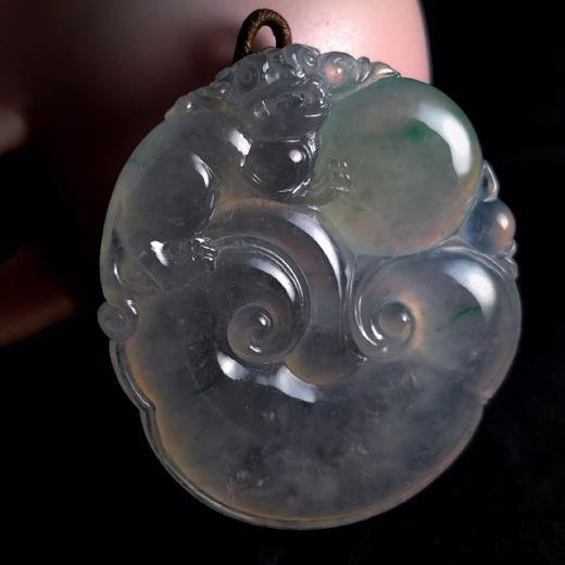 高冰种翡翠手镯芯整料项坠 商品图7